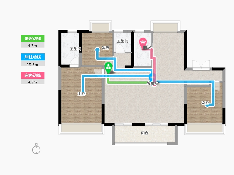 江苏省-宿迁市-钟吾·正荣府-114.40-户型库-动静线