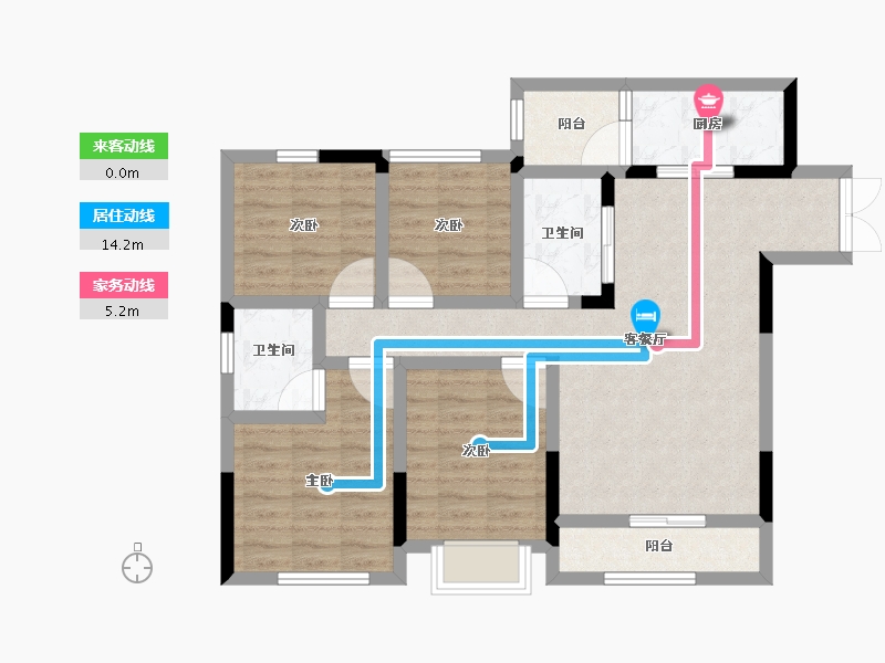 四川省-宜宾市-合信古宋金街-84.51-户型库-动静线