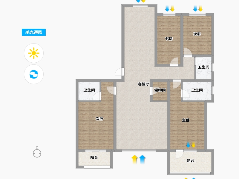 河北省-秦皇岛市-在水一方-142.09-户型库-采光通风