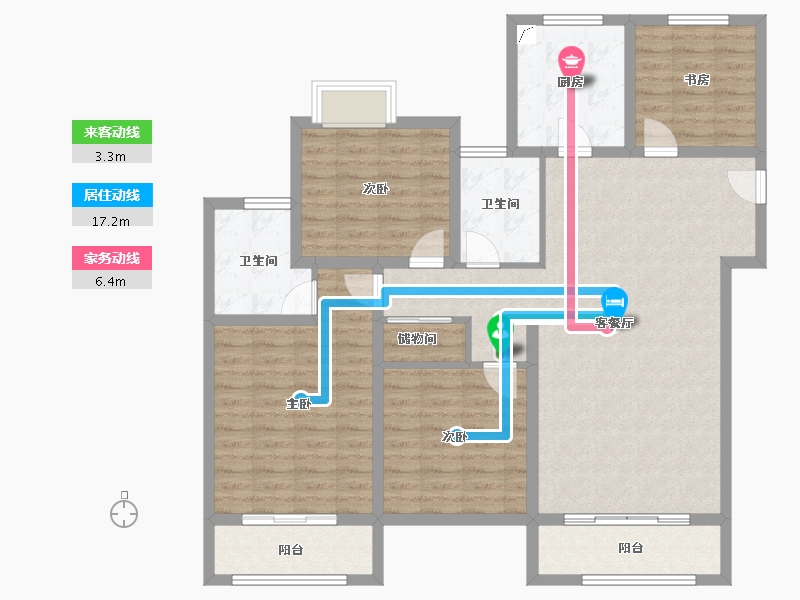 江苏省-连云港市-韵湖澜湾-118.41-户型库-动静线