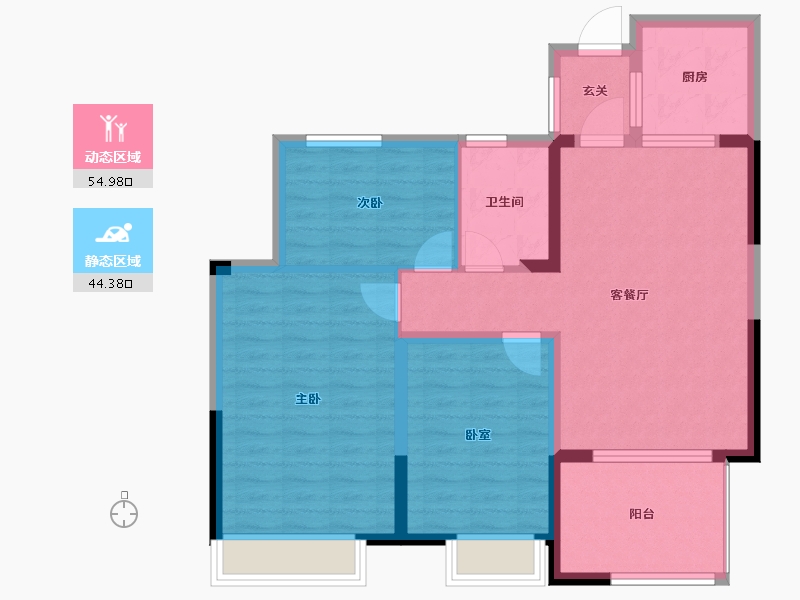 河南省-焦作市-万基·华府-89.37-户型库-动静分区