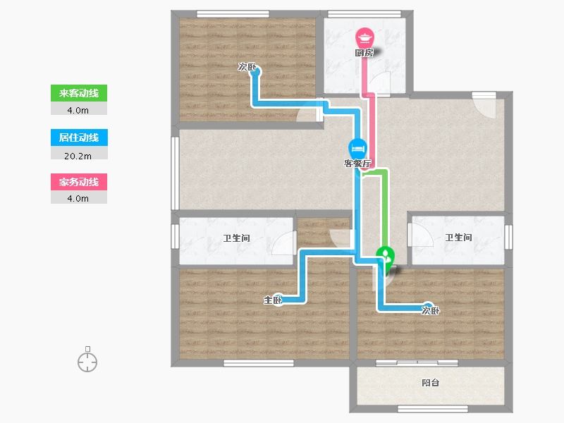 山东省-济宁市-金凤理想城-110.40-户型库-动静线