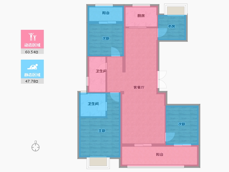 广西壮族自治区-贵港市-向南居未来城-96.90-户型库-动静分区