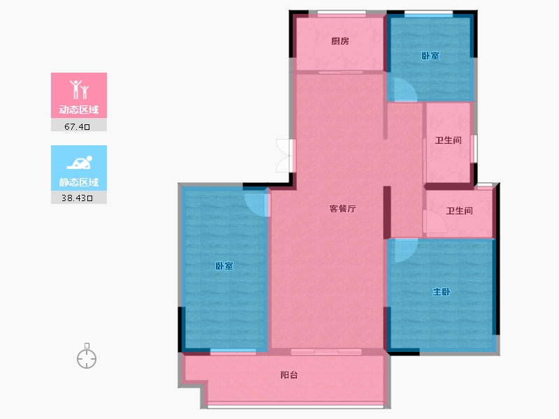 河南省-漯河市-攀恒泰和院-94.91-户型库-动静分区