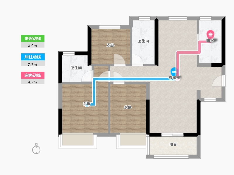 广东省-肇庆市-春江郦城-76.00-户型库-动静线