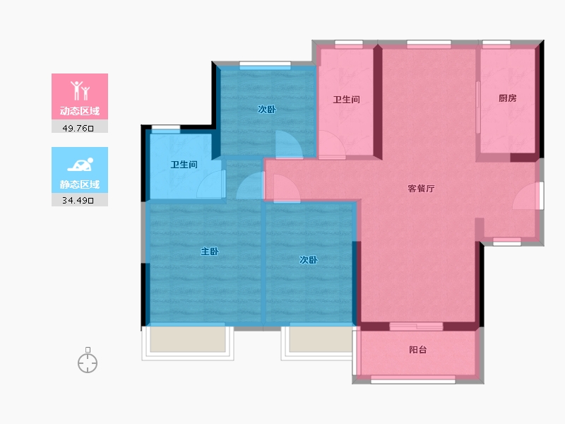 广东省-肇庆市-春江郦城-76.00-户型库-动静分区