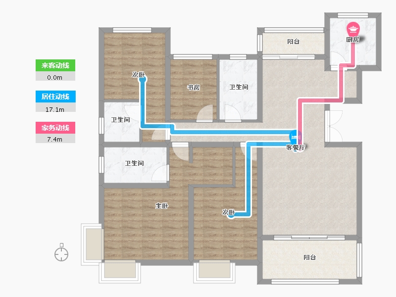 河南省-焦作市-中原·九鼎毓秀-120.20-户型库-动静线