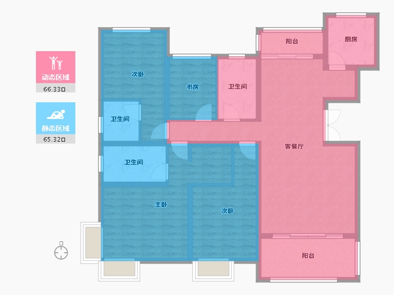 河南省-焦作市-中原·九鼎毓秀-120.20-户型库-动静分区