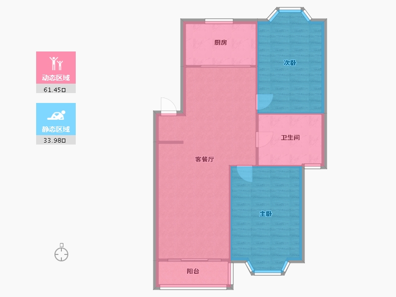 江苏省-苏州市-湖滨花园-84.00-户型库-动静分区