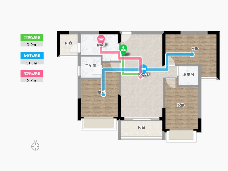 广西壮族自治区-梧州市-永达·柏悦湾-78.29-户型库-动静线