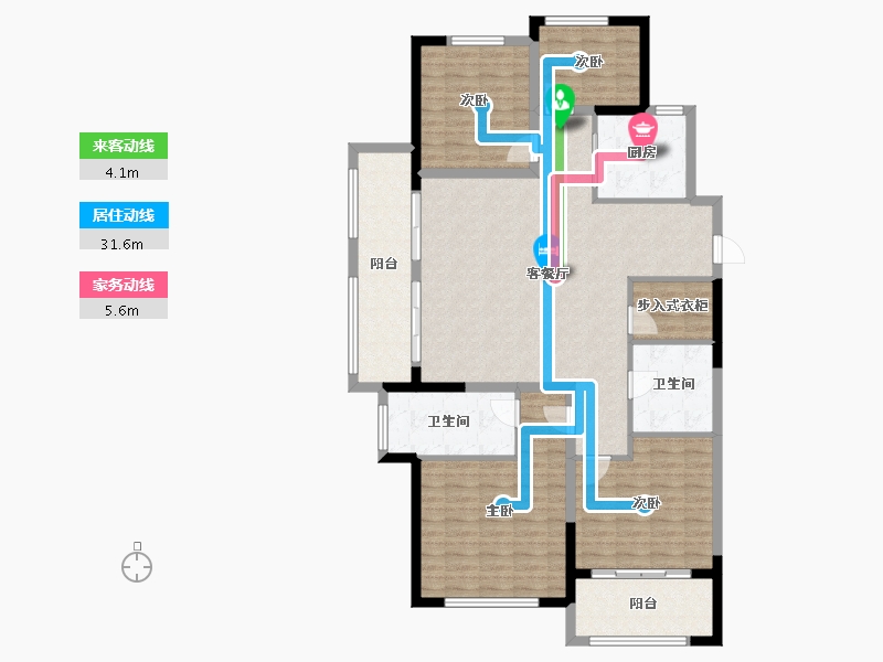 河南省-焦作市-万基·华府-129.31-户型库-动静线