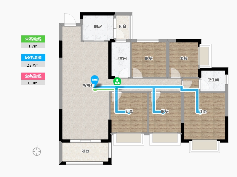 广西壮族自治区-贺州市-江湾幸福里-108.09-户型库-动静线