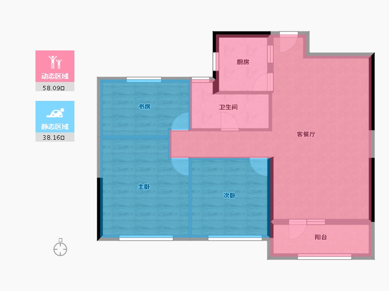 山东省-济宁市-金色兰庭香堤-86.95-户型库-动静分区