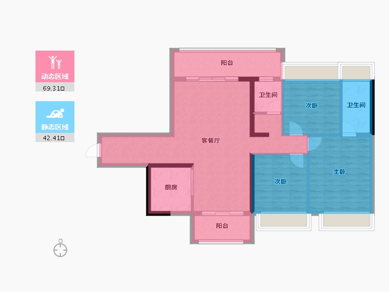 广西壮族自治区-玉林市-陆川碧桂园风华里-100.01-户型库-动静分区