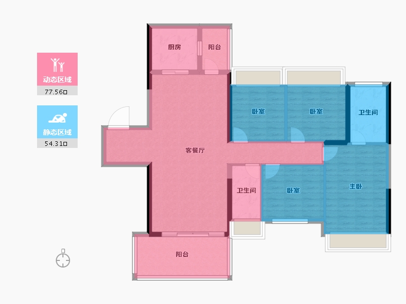 广东省-湛江市-奥园悦时代-119.20-户型库-动静分区