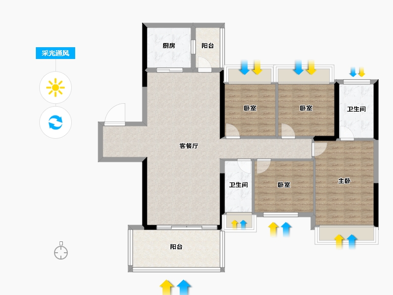 广东省-湛江市-奥园悦时代-119.20-户型库-采光通风