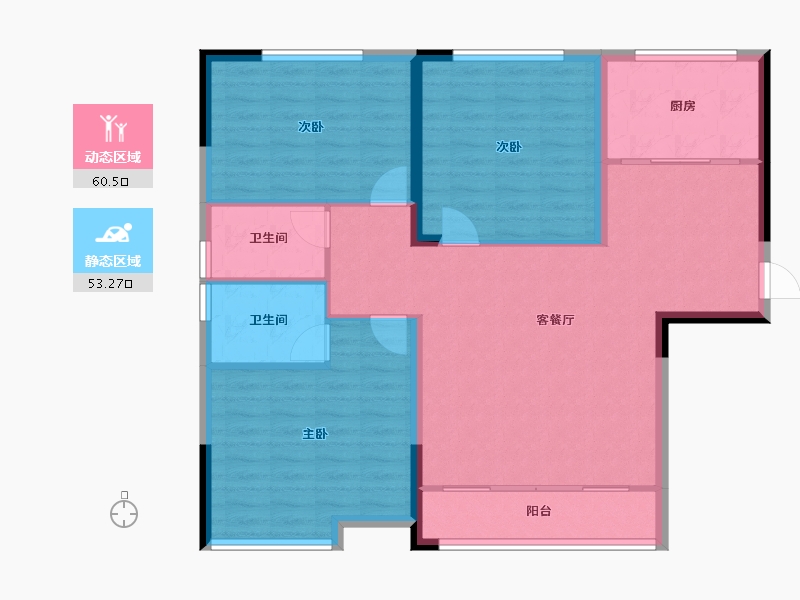 河南省-洛阳市-中弘泊金湾-103.60-户型库-动静分区