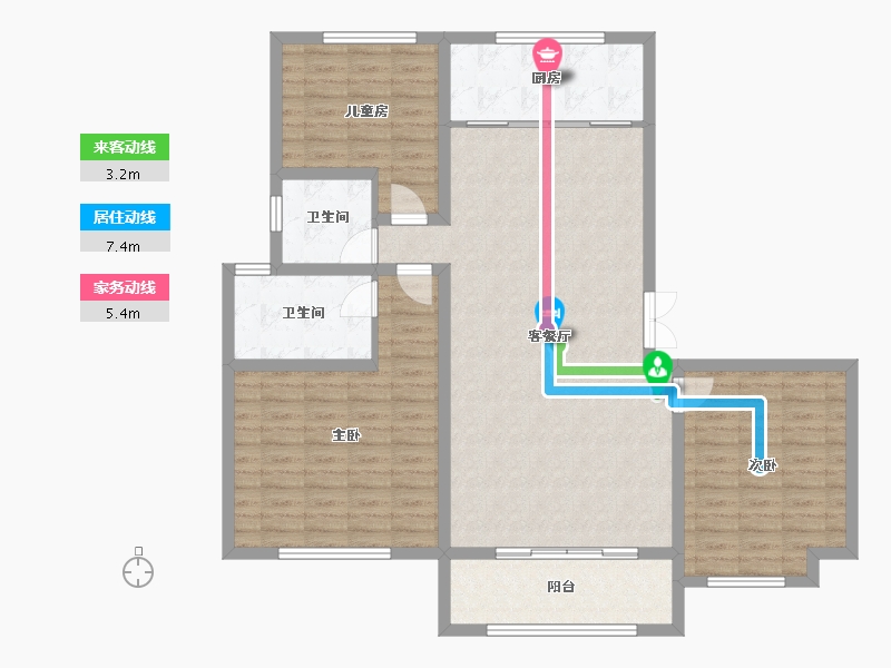 山东省-济宁市-泗水立国如意花园小区-118.71-户型库-动静线