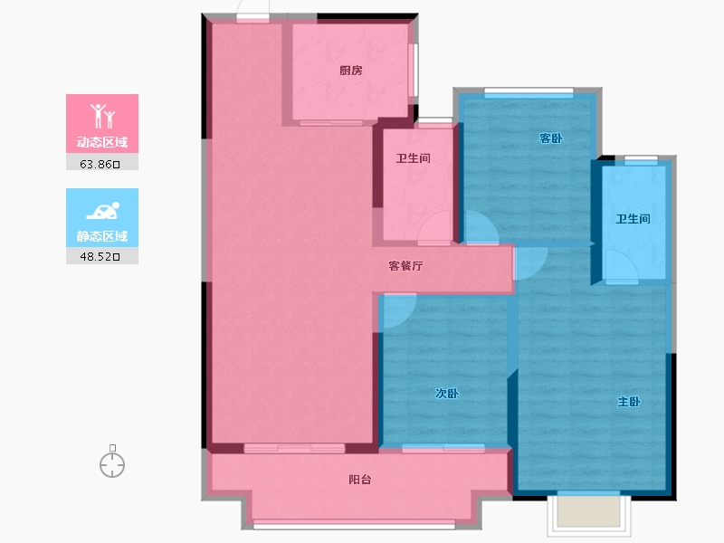 山东省-菏泽市-中兴城市之光-100.81-户型库-动静分区