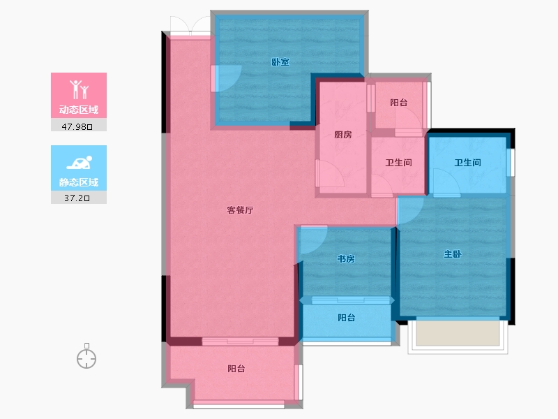 广西壮族自治区-钦州市-远锋城-75.35-户型库-动静分区