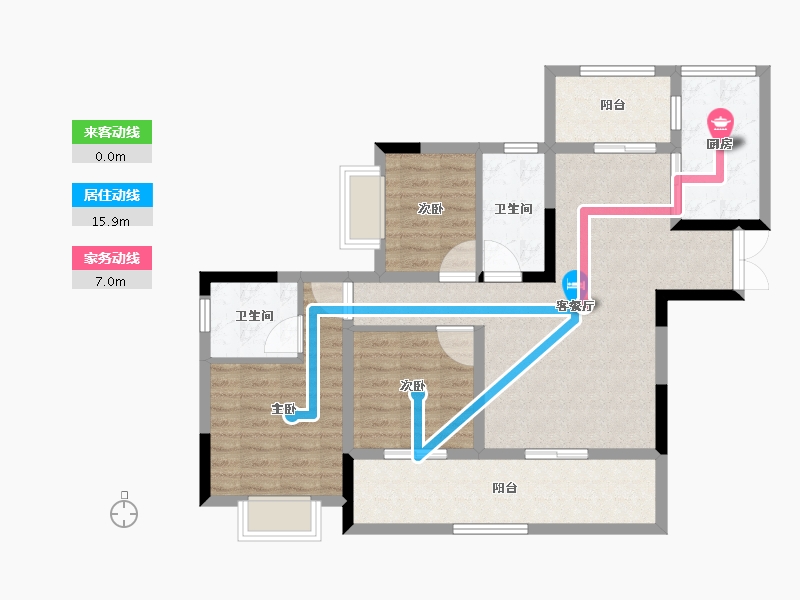 四川省-宜宾市-海成高铁生态城·西区A组团-89.38-户型库-动静线