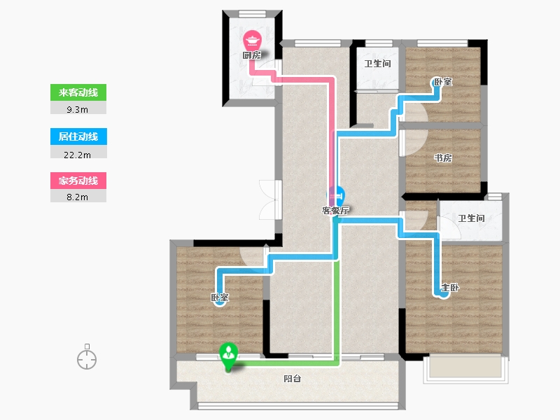 河南省-漯河市-攀恒泰和院-110.65-户型库-动静线