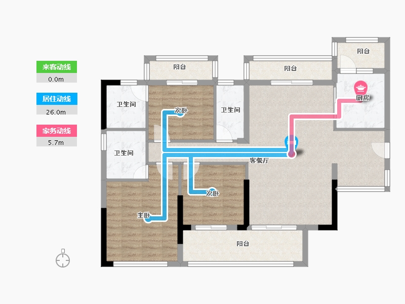 广东省-清远市-中金城投·九龙湾-104.80-户型库-动静线