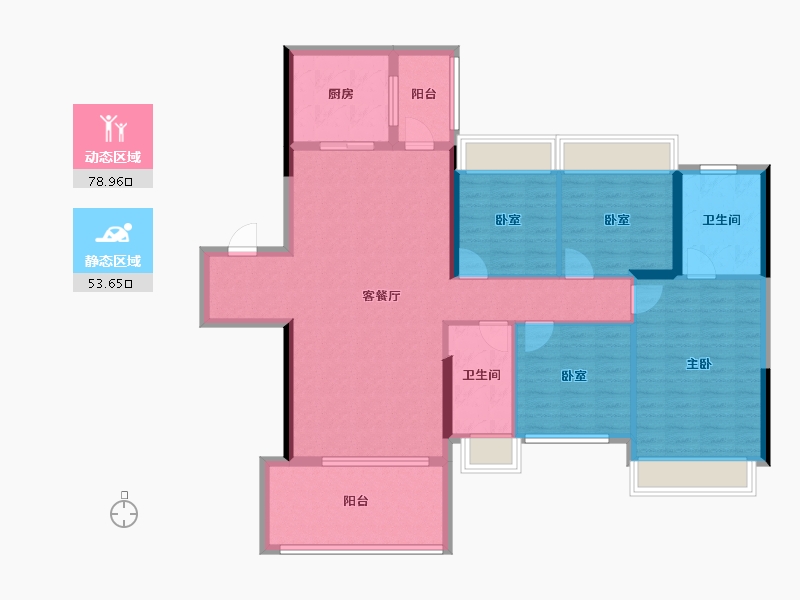 广东省-湛江市-奥园悦时代-119.20-户型库-动静分区