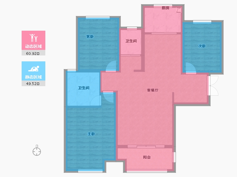 山东省-菏泽市-曹县天润城-99.01-户型库-动静分区