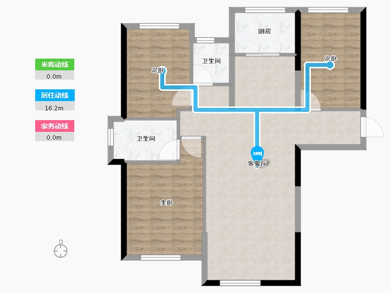 湖北省-十堰市-汉江璟城-95.68-户型库-动静线