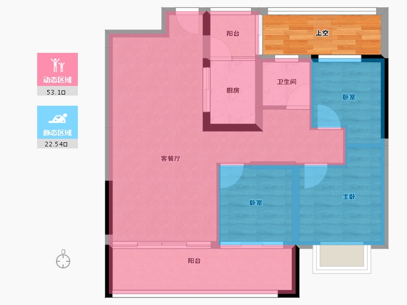 云南省-红河哈尼族彝族自治州-美景和府-73.27-户型库-动静分区