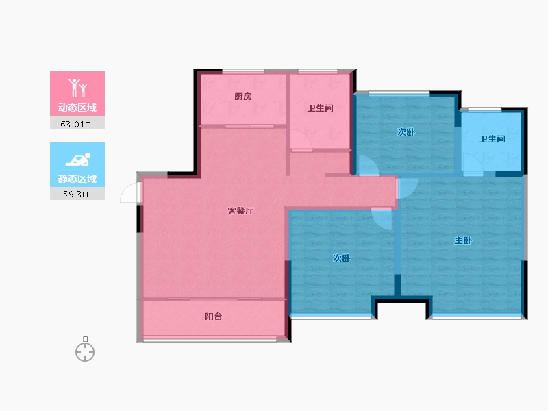 河南省-洛阳市-中弘泊金湾-111.20-户型库-动静分区