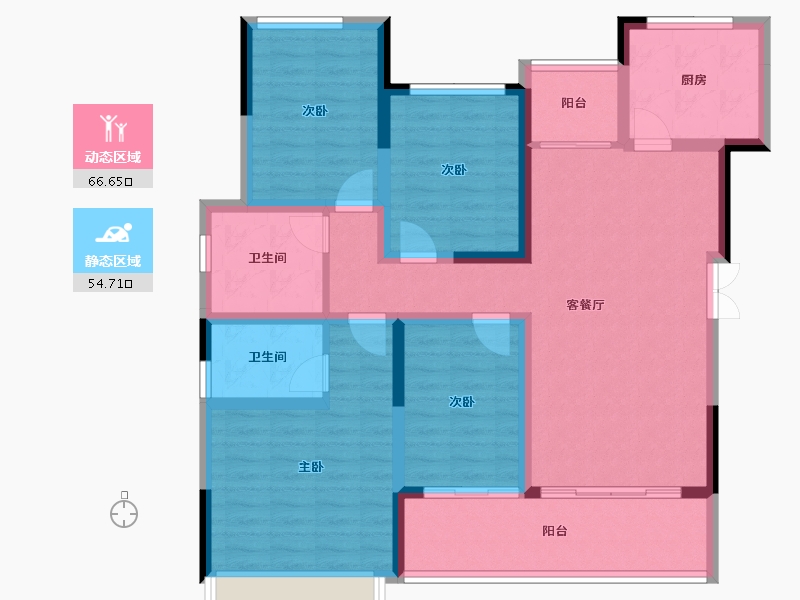 贵州省-黔南布依族苗族自治州-金科龙里东方-107.59-户型库-动静分区