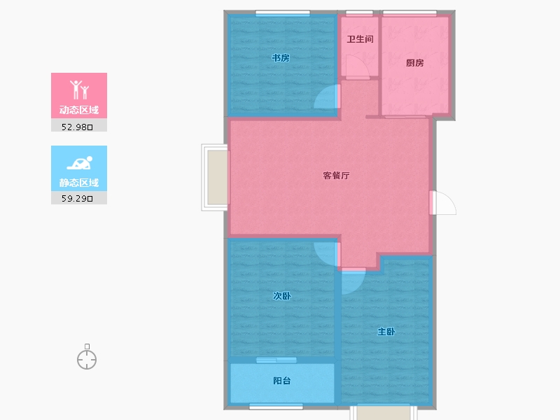 山东省-潍坊市-九州方园国际-101.43-户型库-动静分区