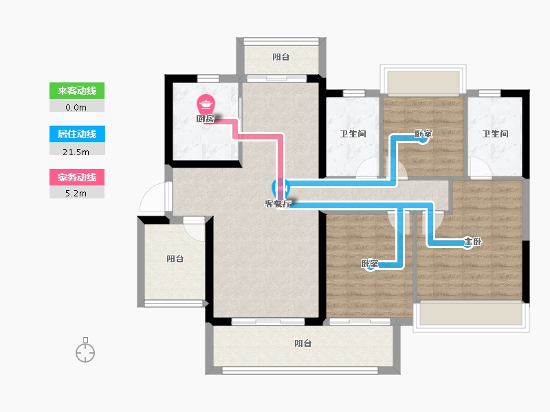 广东省-湛江市-奥园悦时代-96.00-户型库-动静线