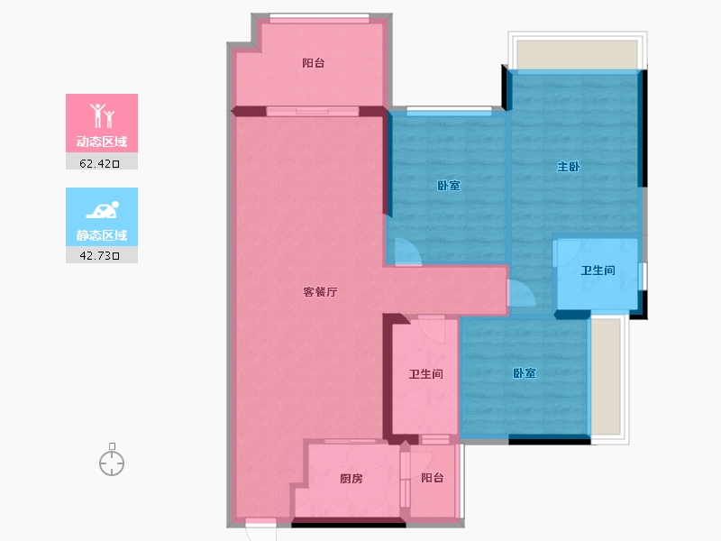 广东省-湛江市-奥园悦时代-94.59-户型库-动静分区