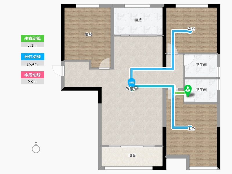 河南省-洛阳市-中弘泊金湾-111.71-户型库-动静线