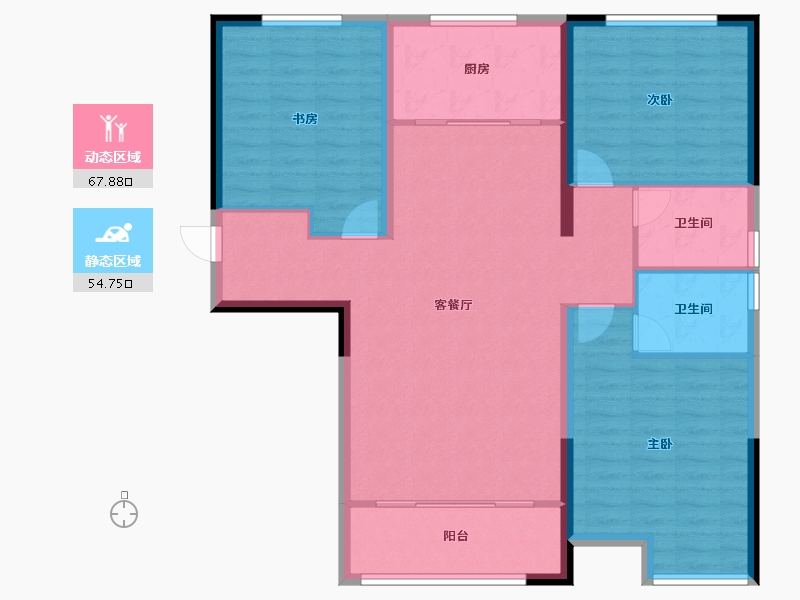 河南省-洛阳市-中弘泊金湾-111.71-户型库-动静分区