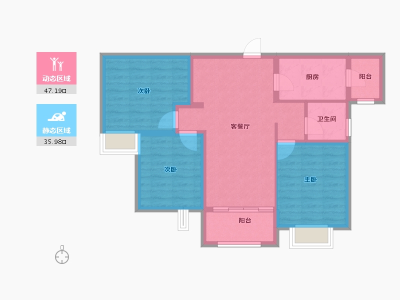 山东省-烟台市-文苑世家-73.90-户型库-动静分区