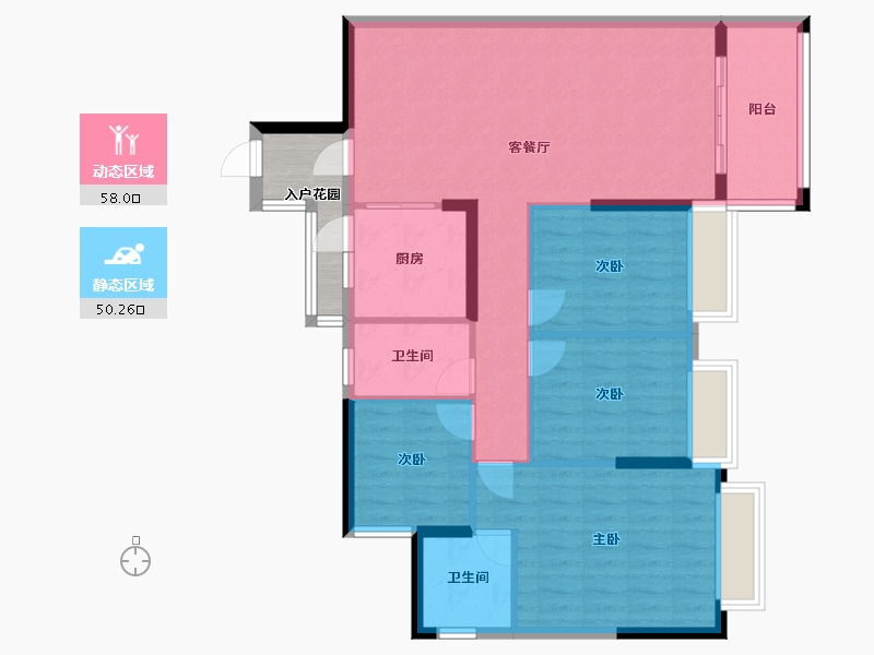 广东省-佛山市-樵晖十里-100.00-户型库-动静分区