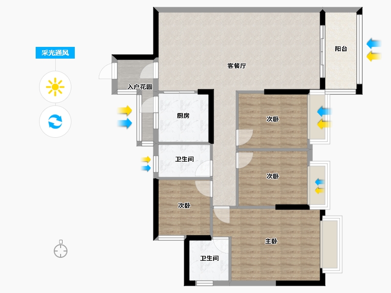 广东省-佛山市-樵晖十里-100.00-户型库-采光通风