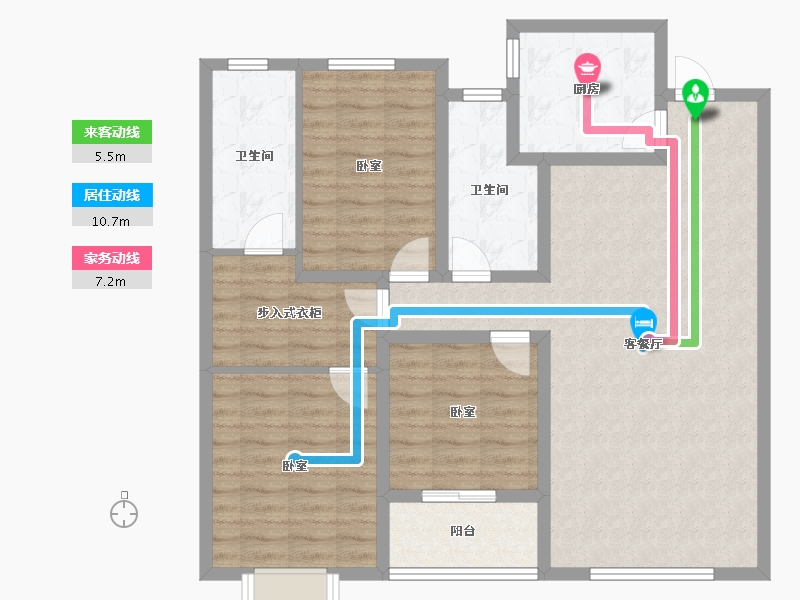 山东省-潍坊市-恒信领峰-102.73-户型库-动静线