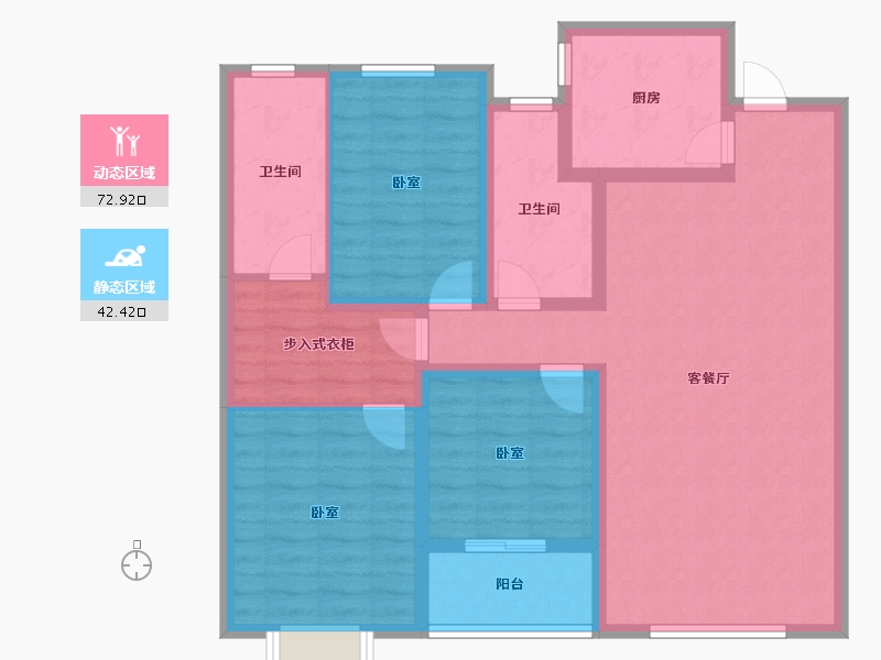 山东省-潍坊市-恒信领峰-102.73-户型库-动静分区