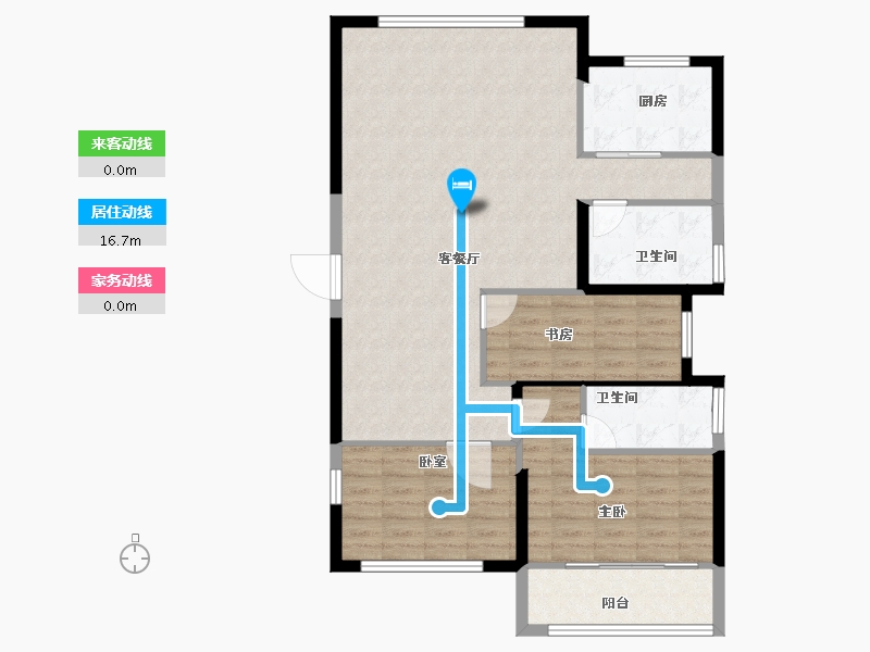 山东省-烟台市-松隽社区阳光城-101.60-户型库-动静线