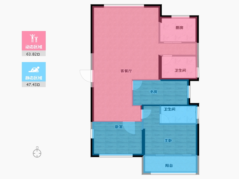 山东省-烟台市-松隽社区阳光城-101.60-户型库-动静分区