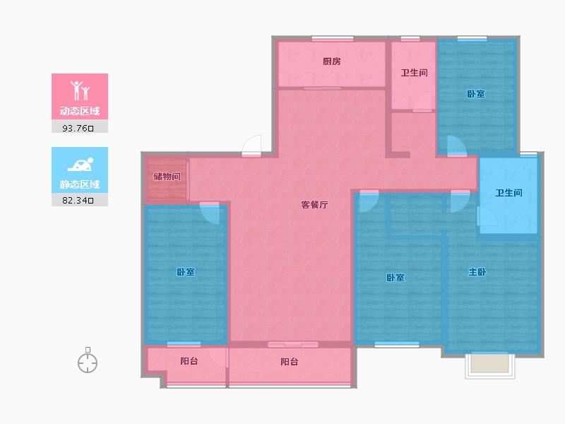 山东省-潍坊市-北斗山河城-158.41-户型库-动静分区