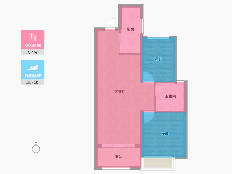 浙江省-温州市-置信弘润海上传奇-56.00-户型库-动静分区