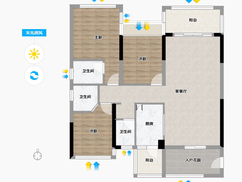 广东省-清远市-中金城投·九龙湾-100.70-户型库-采光通风