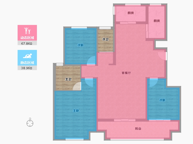 山东省-菏泽市-曹县天润城-104.01-户型库-动静分区