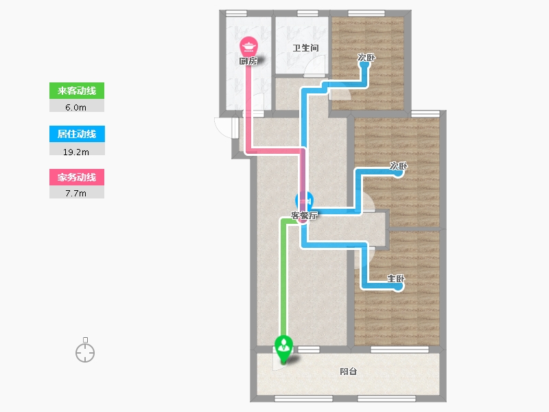 山东省-济宁市-金色兰庭香堤-90.96-户型库-动静线